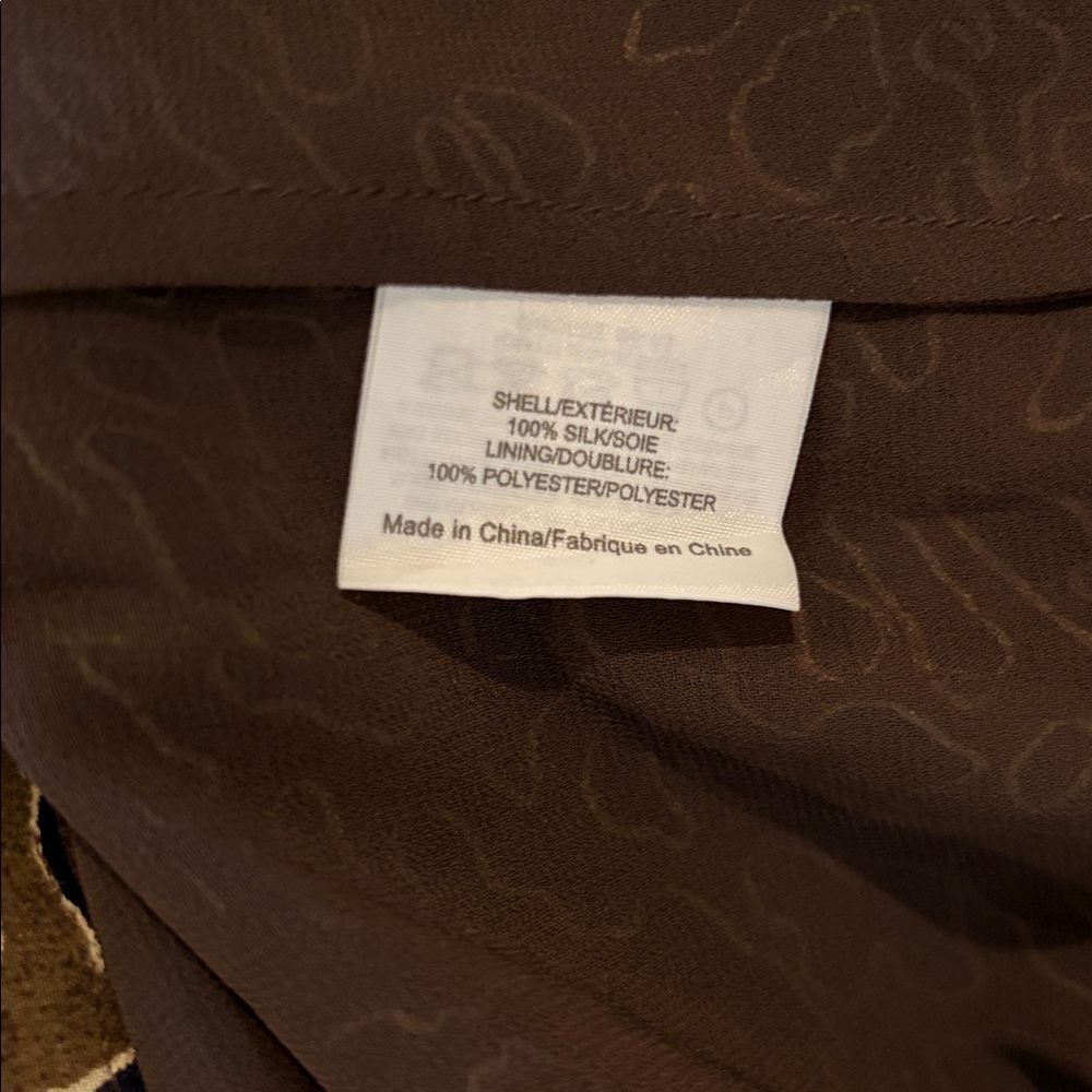 Tory Burch Brown and Black Patterned Blouse - Picture 4 of 4